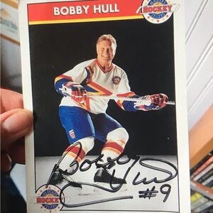 1993 Zellers Masters of Hockey signed Bobby hull card
